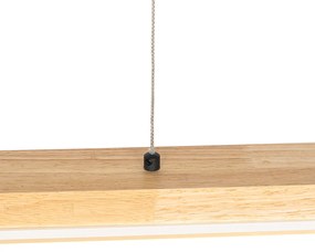 Висяща лампа от рустикално дърво с LED с допирен димер - Platina