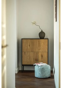 Пуф от рипсено кадифе в цвят мента Mini – SLOWDOWN