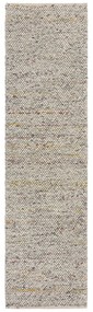 Кремава ръчно изработена пътека със смес от вълна 60x230 cm Minerals – Flair Rugs