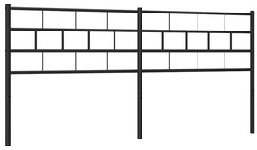 355695 vidaXL Метална табла за глава, черна, 180 см