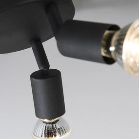 Индустриален прожектор черен наклоняем кръгъл 3-светлина - Jeany