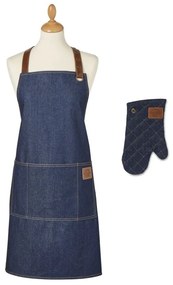 Престилка и кърпа за съдове в комплект от 2 бр. Oxford Denim – Cooksmart ®