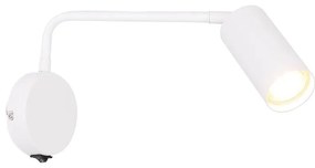 Бяла метална стенна лампа Tina - Candellux Lighting