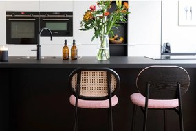 Черен/светлорозов бар стол 94 cm Spike - Zuiver