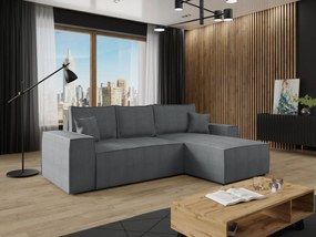 Ъглов диван Malaga mini I-Gkri Skouro-Right