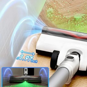Вертикална прахосмукачка Tineco Pure One A50S, 185W, 1000 мл, 70 мин, Multi-Cyclone филтрация + HEPA, 3DSense накрайник, LED, Бял