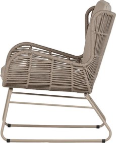 Бежов градински стол метален/подплатен Grace – WOOOD