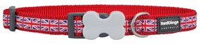 Кучешки Нашийник Red Dingo Union Jack 20-32 cm Червен