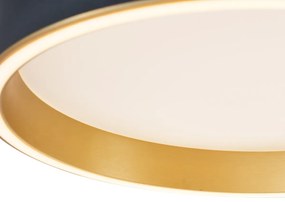 Дизайнерска таванна лампа черна със злато 40 см вкл. LED 3-степенен превключвател - Ingo