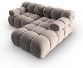 Светлокафяв кадифен модулен ъглов диван (десен ъгъл) Bellis – Micadoni