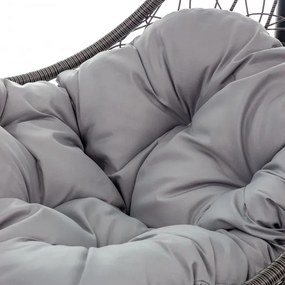 Черен висящ стол формата на сълза Madera