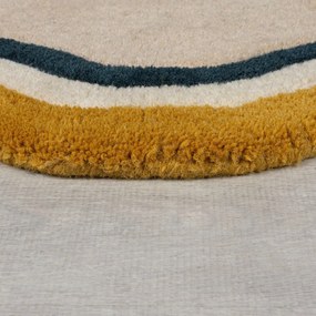 Кремав ръчно изработен вълнен килим 160x230 cm Leo Scallop – Flair Rugs