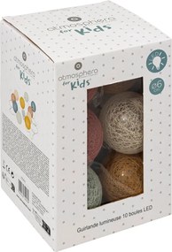 Детски лампички гирлянд с батерии atmosphera Oya, 10 топки, 175 cm, Многоцветен