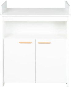 Бял детски скрин с маса за преповиване 88x98x75 cm Anton – Roba