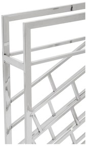 Метална стойка за вино в лъскаво сребро за 24 бутилки Barolo - Premier Housewares