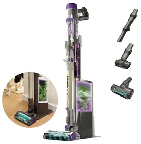 Вертикална прахосмукачка Shark IP3251EUT, 380W, 0.7 л, PowerDetect, Чупещо се рамо, Автономия 70 минути, Сив/Лилав