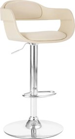 287404 vidaXL Бар табуретка, бяла, изкуствена кожа