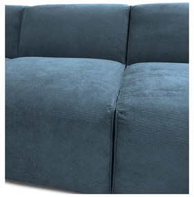 Син ъглов диван от рипсено кадифе (ляв ъгъл) Sting – Scandic