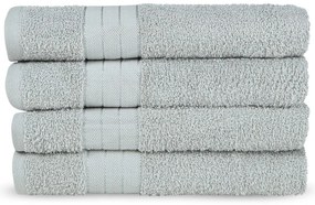 Светлосиви памучни кърпи в комплект от 4 бр. от тери 50x100 cm – Good Morning