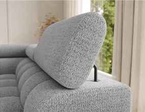 Сив разтегателен ъглов диван от букле (десен ъгъл U форма) Feraria – ELTAP