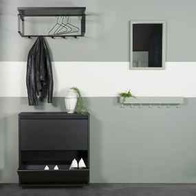 Черен метален шкаф за обувки Billy - Spinder Design