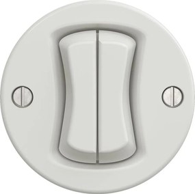 Kliklap - Ретро серийен ключ без рамка №5, керамичен, бял