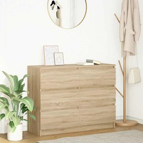 3328500 vidaXL Бюфет Сонома Дъб 100x35x76 cm Инженерна дървесина