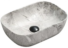 Mexen Rita умивалник за плот 45 x 32 см, сив камък - 21084598