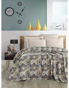 Кафяво памучно покривало за легло 200x230 cm Pique – Mila Home