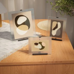 Черна стъклена стояща рамка 19x23 cm Flute – Umbra