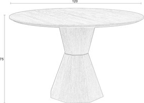 Кръгла трапезна маса от декор от дъб ø 120 cm Lotus – Zuiver
