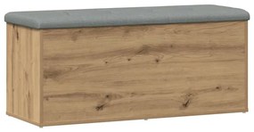 857620 vidaXL Пейка за съхранение, занаятчийски дъб, 102x42x45 см, инженерно дърво