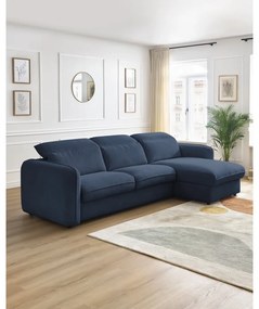 Тъмносин разтегателен ъглов диван (променлив) Achille – Bobochic Paris