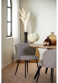 Сив тапициран трапезен стол Elyna – Light &amp; Living