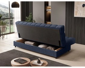 Син шенилов сгъваем/с място за съхранение диван 197 cm Clareta – ELTAP