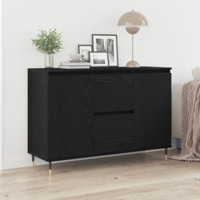 Sonata H Страница с врати и чекмеджета Черен дъб 101,5x35x70 см