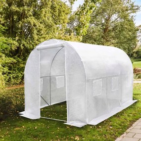 Градинска оранжерия 2,5 x 4 м, бял