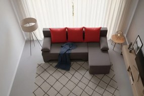 Ъгъл диван Lamor-Gray - Red