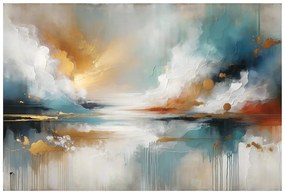 Самозалепващ тапет – Абстрактни златни и сини тонове