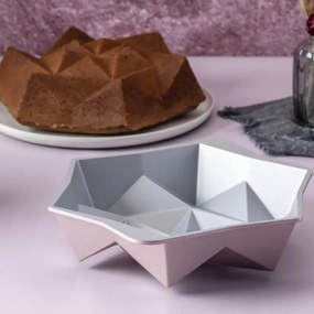 Форма за печене Dr.Oetker Origami 2556, 28 см, Форма "Оригами", Алуминиева отливка, Розово злато