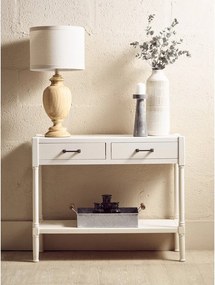 Бяла конзолна маса от масивен бор 35x91 cm Heritage – Premier Housewares