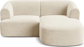 Бежов кадифен ъглов диван (десен ъгъл) Campi – Cosmopolitan Design