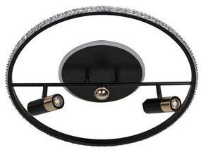 LED Димируем плафон LED/60W/230V 3000-6500K черен + дистанционно управление