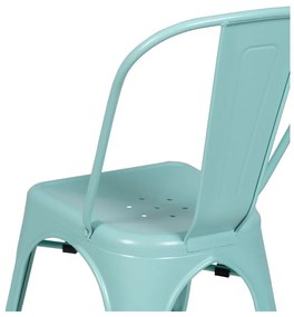 Тюркоазени метални трапезни столове в комплект от 2 бр. – Ixia