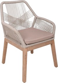 Бежов градински стол от масивно дърво Pomona – Garden Pleasure