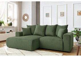 Зелен кадифен ъглов диван Enjoy – Bobochic Paris