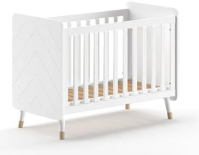 Бяло детско креватче от масивен бор 60x120 cm BILLY – Vipack