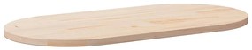 824365 vidaXL Плот за маса, 110x55x2,5 см, бор масив, овален