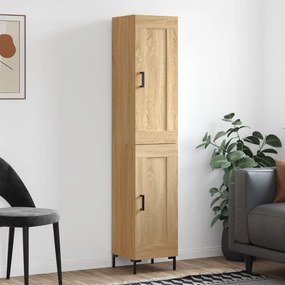 3200452 vidaXL Висок шкаф, сонома дъб, 34,5x34x180 см, инженерно дърво