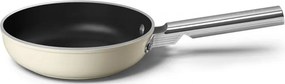 Тиган SMEG FPF2002CRM, 1.5 л, Ø20 см, Керамично незалепващо покритие, До 250°C, Без PFAS, Индукция, Крема